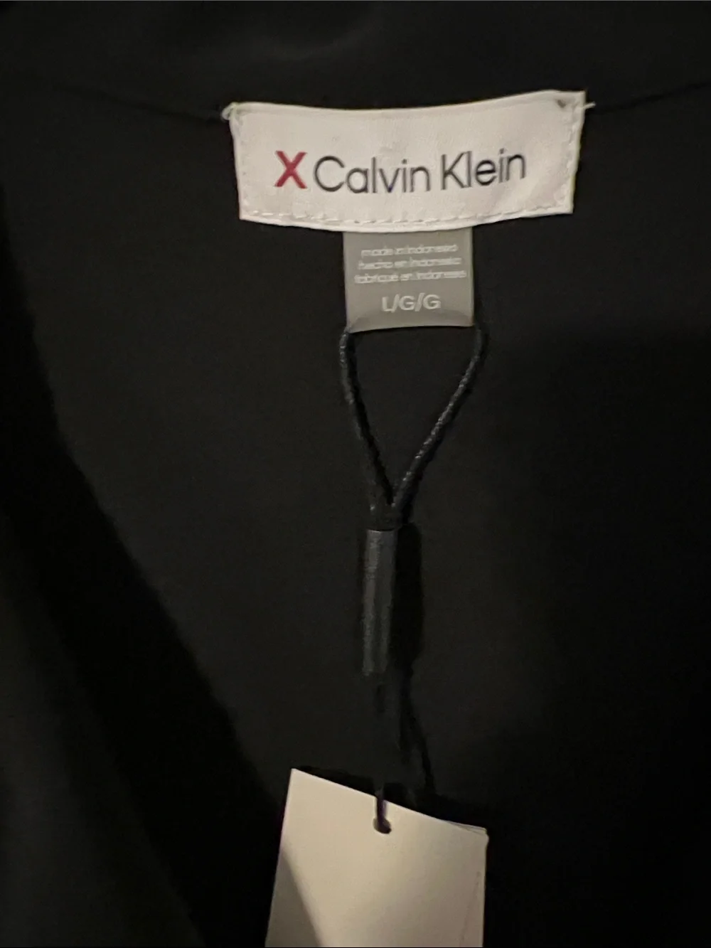Calvin Klein Black Cropped Button-Front Top - Picture 7 of 12